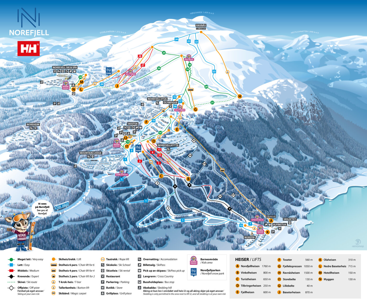 Photo: Norefjell Skisenter / Anthro Alpine is not affiliated with Norefjell Skisenter